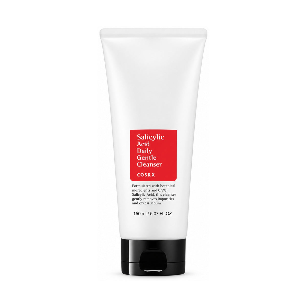 COSRX Salicylic Acid Daily Gentle Cleanser 150 ml tube on a white background