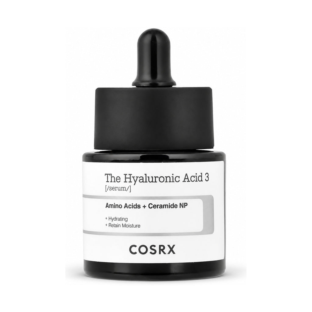 COSRX The Hyaluronic Acid 3 Serum 20 ml dropper bottle on a white background