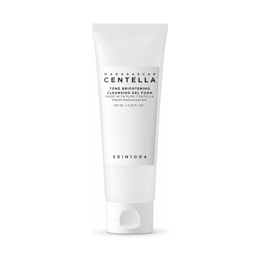 SKIN1004 Madagascar Centella Tone Brightening Cleansing Gel Foam 125 ml tube on a white background