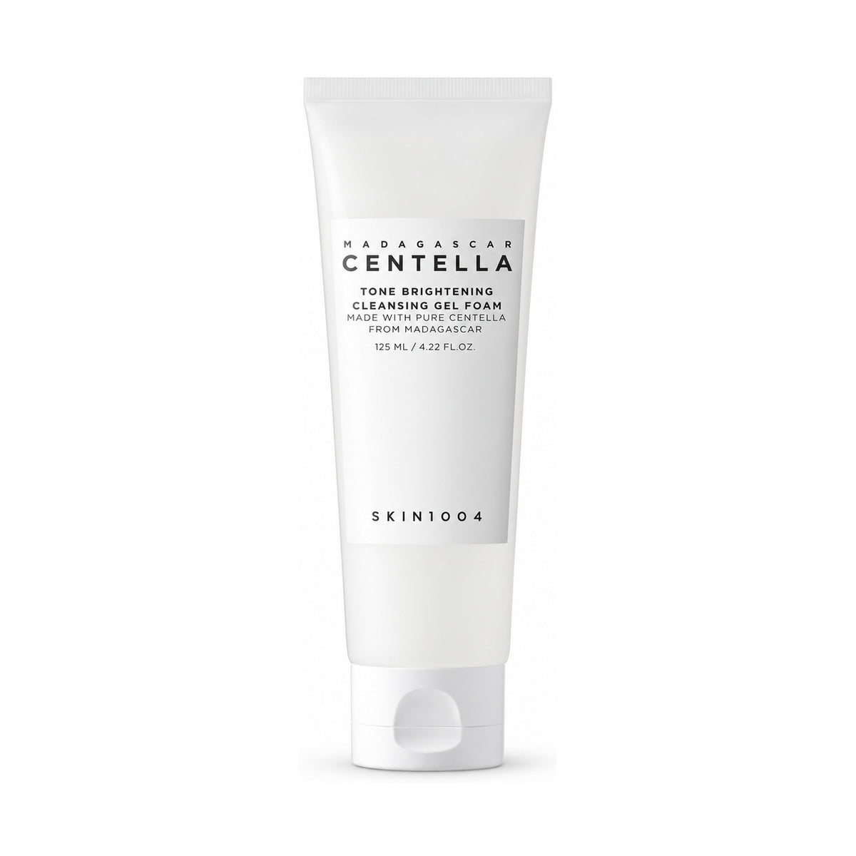 SKIN1004 Madagascar Centella Tone Brightening Cleansing Gel Foam 125 ml tube on a white background
