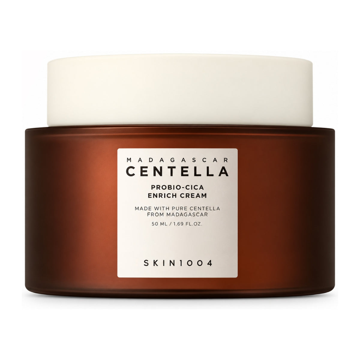 SKIN1004 Madagascar Centella Probio-Cica Enrich Cream 50 ml jar on a white background