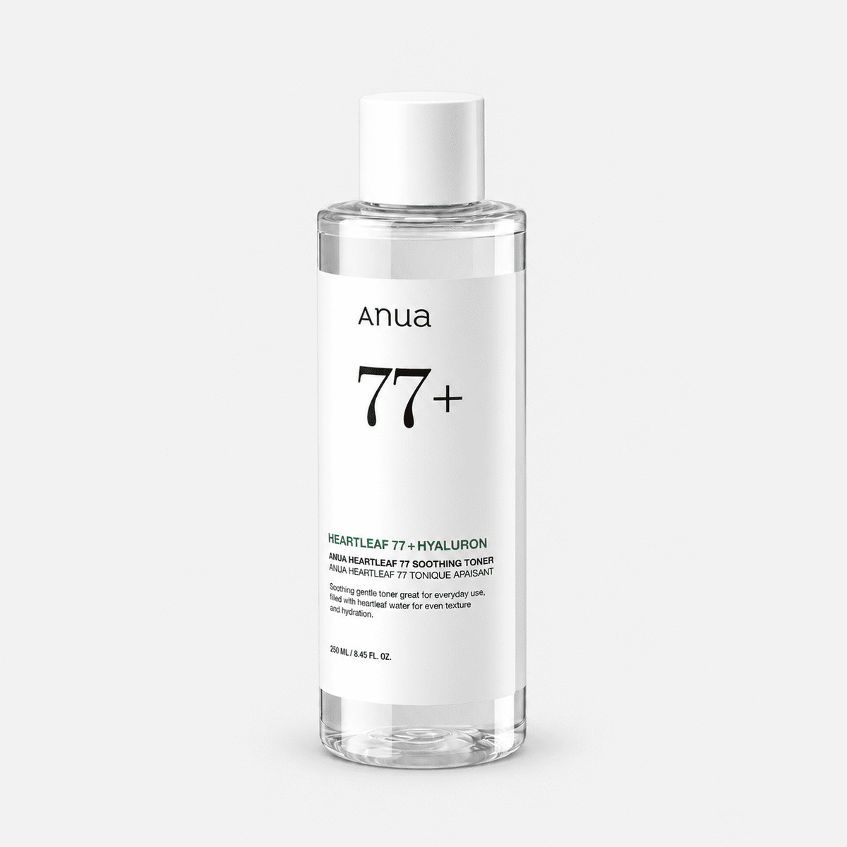 Anua Heartleaf 77 Soothing Toner 250 ml clear bottle with white cap and label