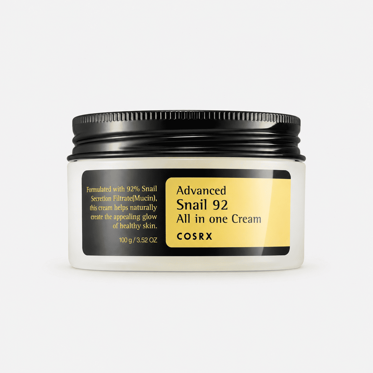 COSRX Advanced Snail 92 All in One Cream 100 g jar with black lid