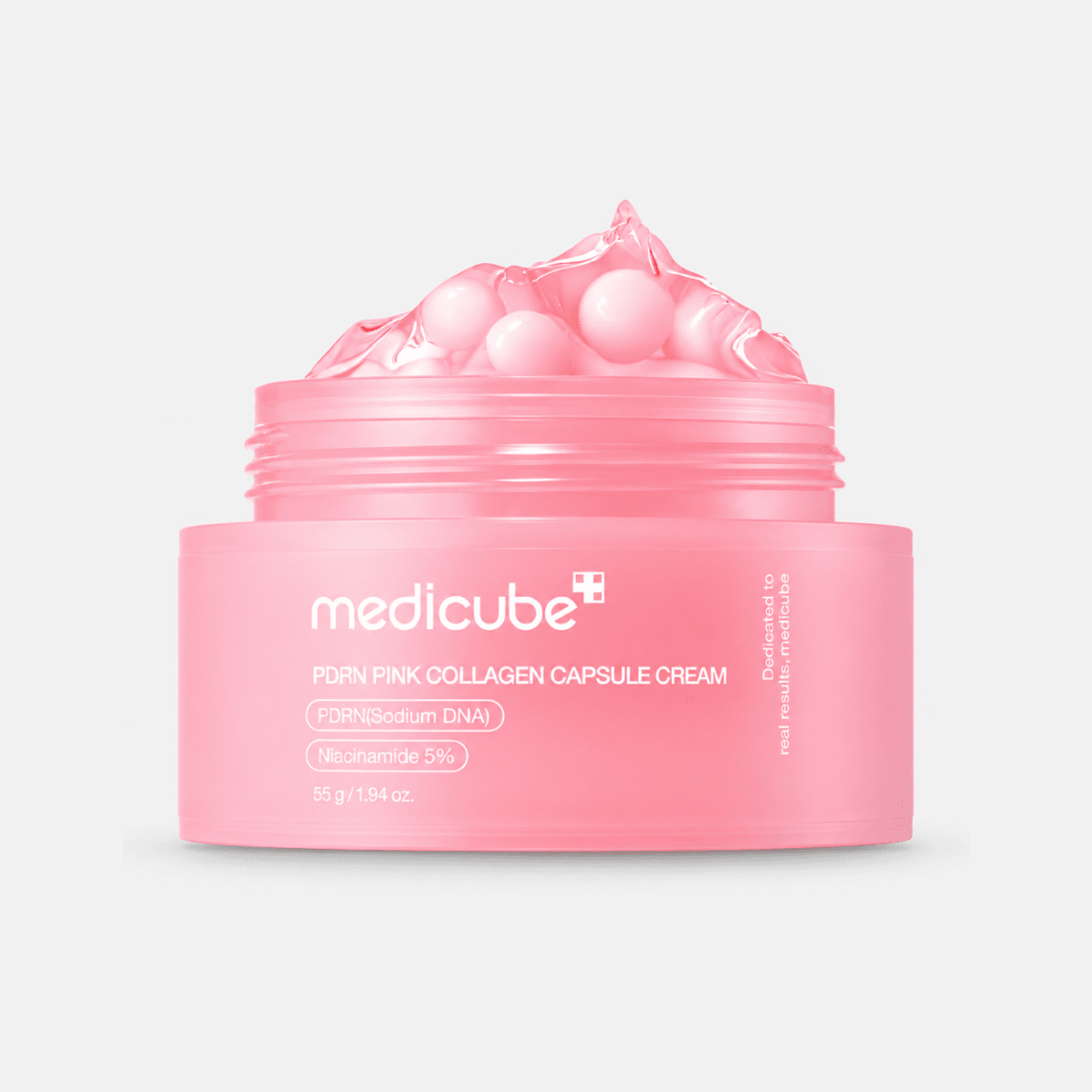 Medicube PDRN Pink Collagen Capsule Cream 55 g pink jar with capsule gel