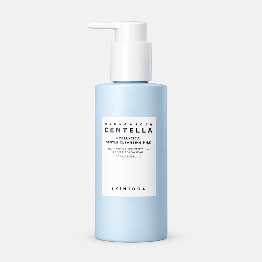 SKIN1004 Madagascar Centella Hyalu-Cica Gentle Cleansing Milk 200 ml pale blue pump bottle